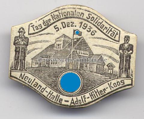 Tag der Nationalen Solidarität, Neuland-Halle-Adolf-Hitler-Koog 5.Dez.1936